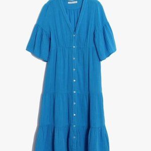 Xirena Blue Kendall Gauze Dress Small